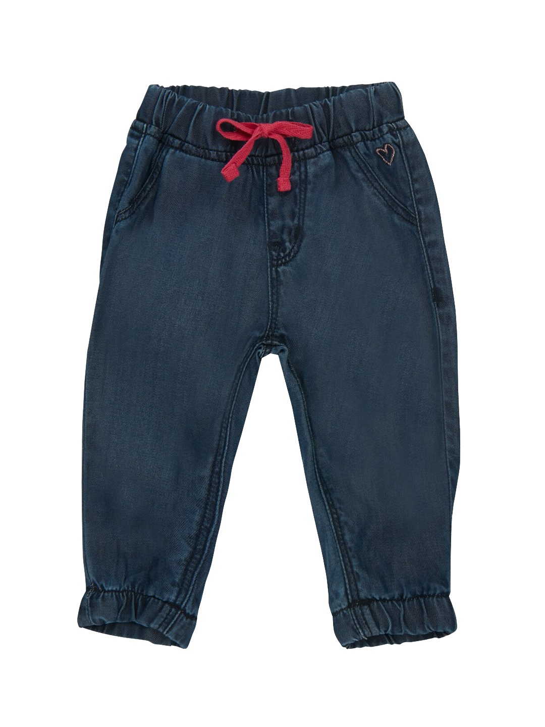 

GJ baby Infant Girls Elasticated Denim Cotton Joggers, Blue