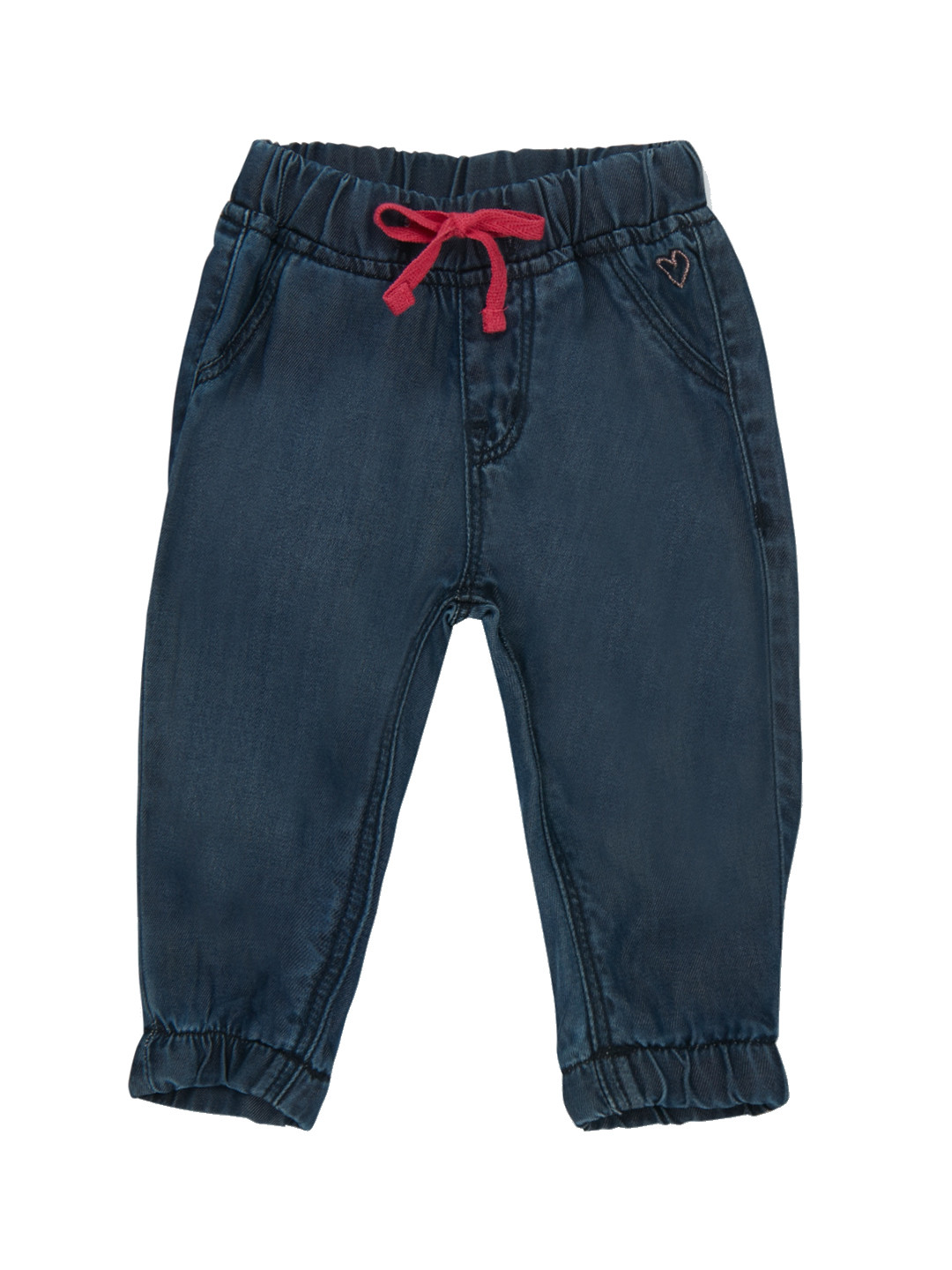 

GJ baby Infant Girls Elasticated Denim Cotton Joggers, Blue