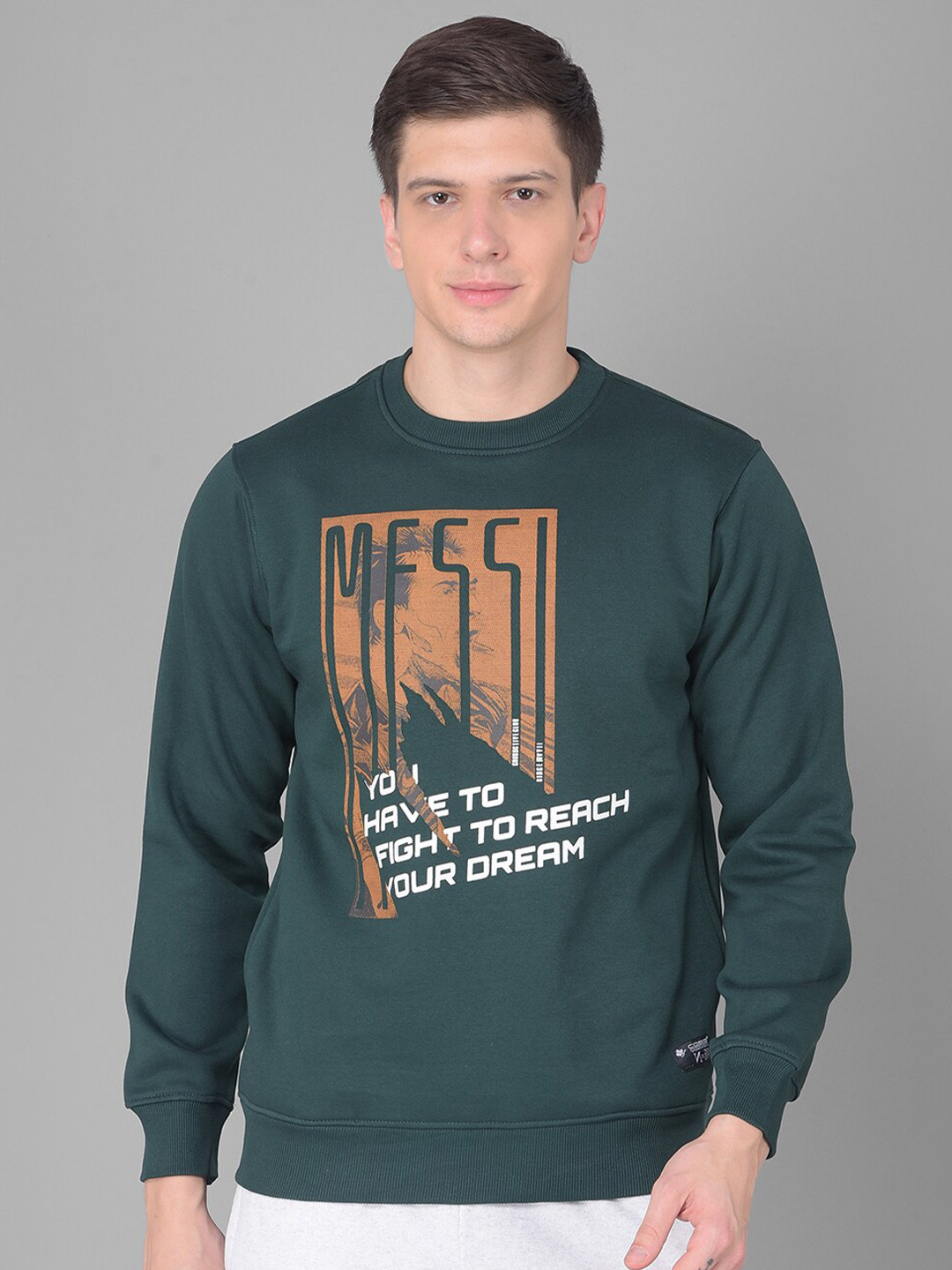 

COBB Typography Printed Cotton Pullover, Green