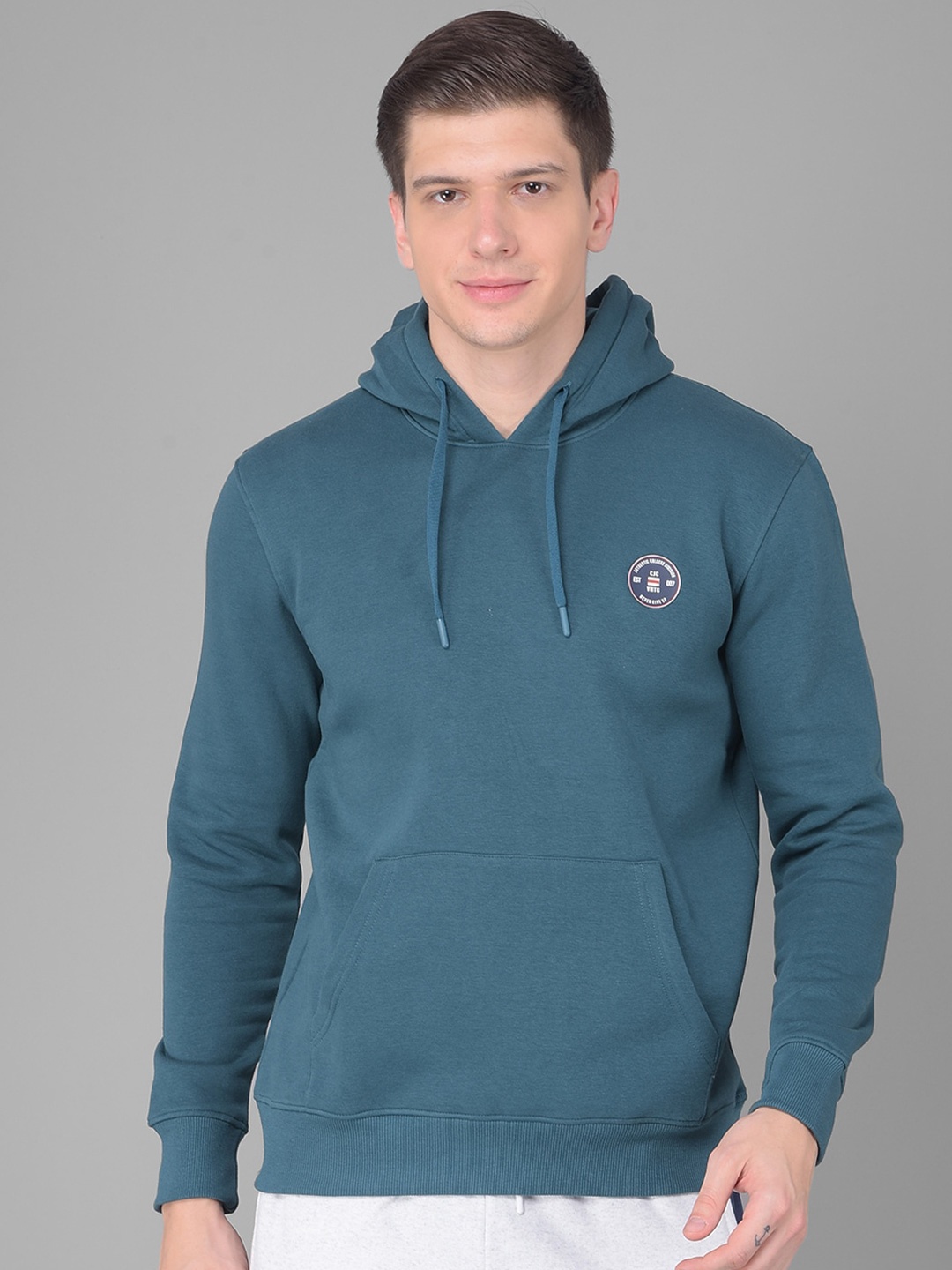 

COBB Hooded Cotton Sweatshirt, Teal