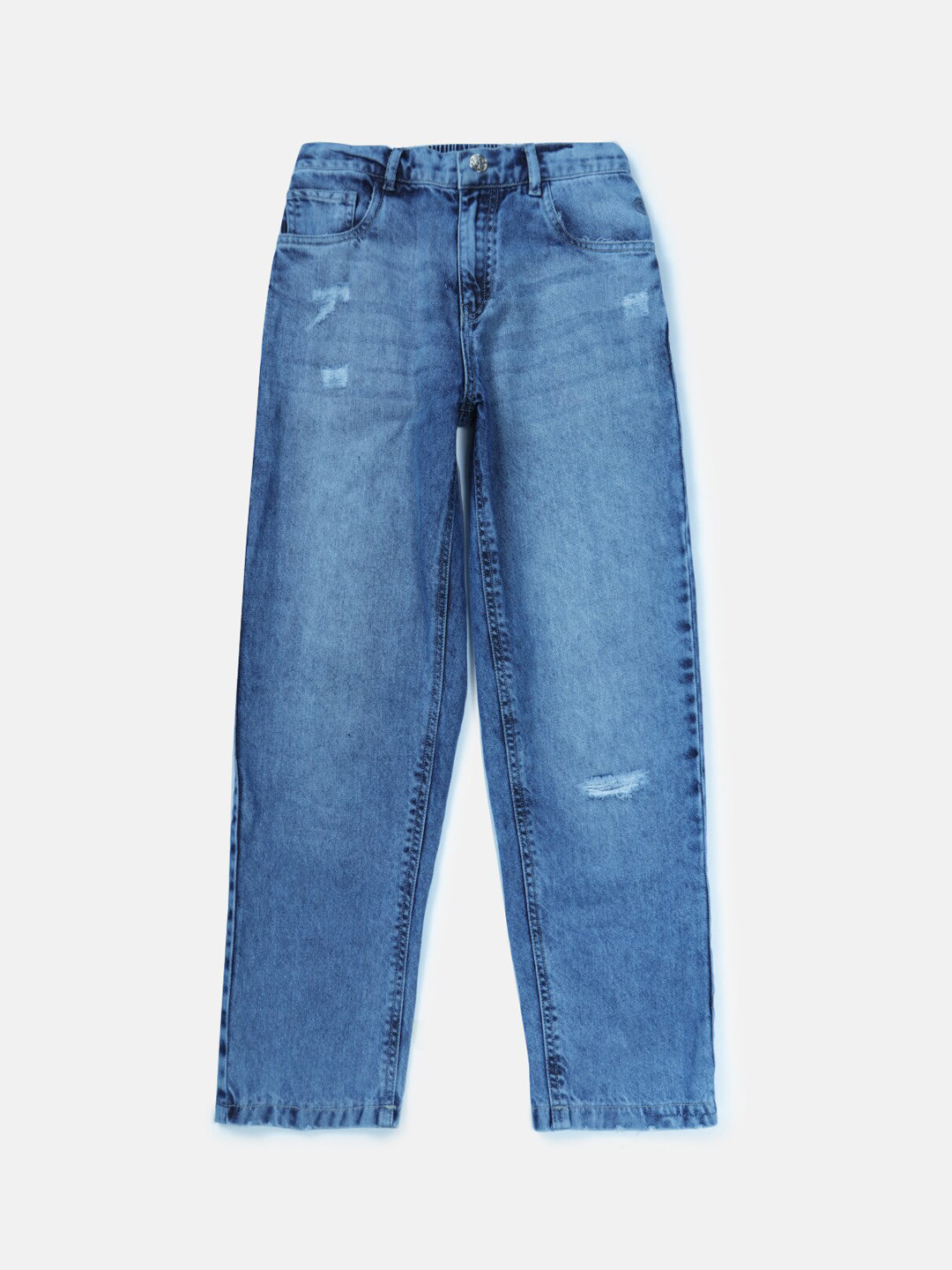 

Gini and Jony Boys Mildly Distressed Light Fade Jeans, Blue