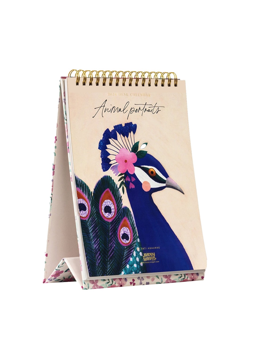 

happywagon 2024 Animal Potraits Desk Calendar, Beige