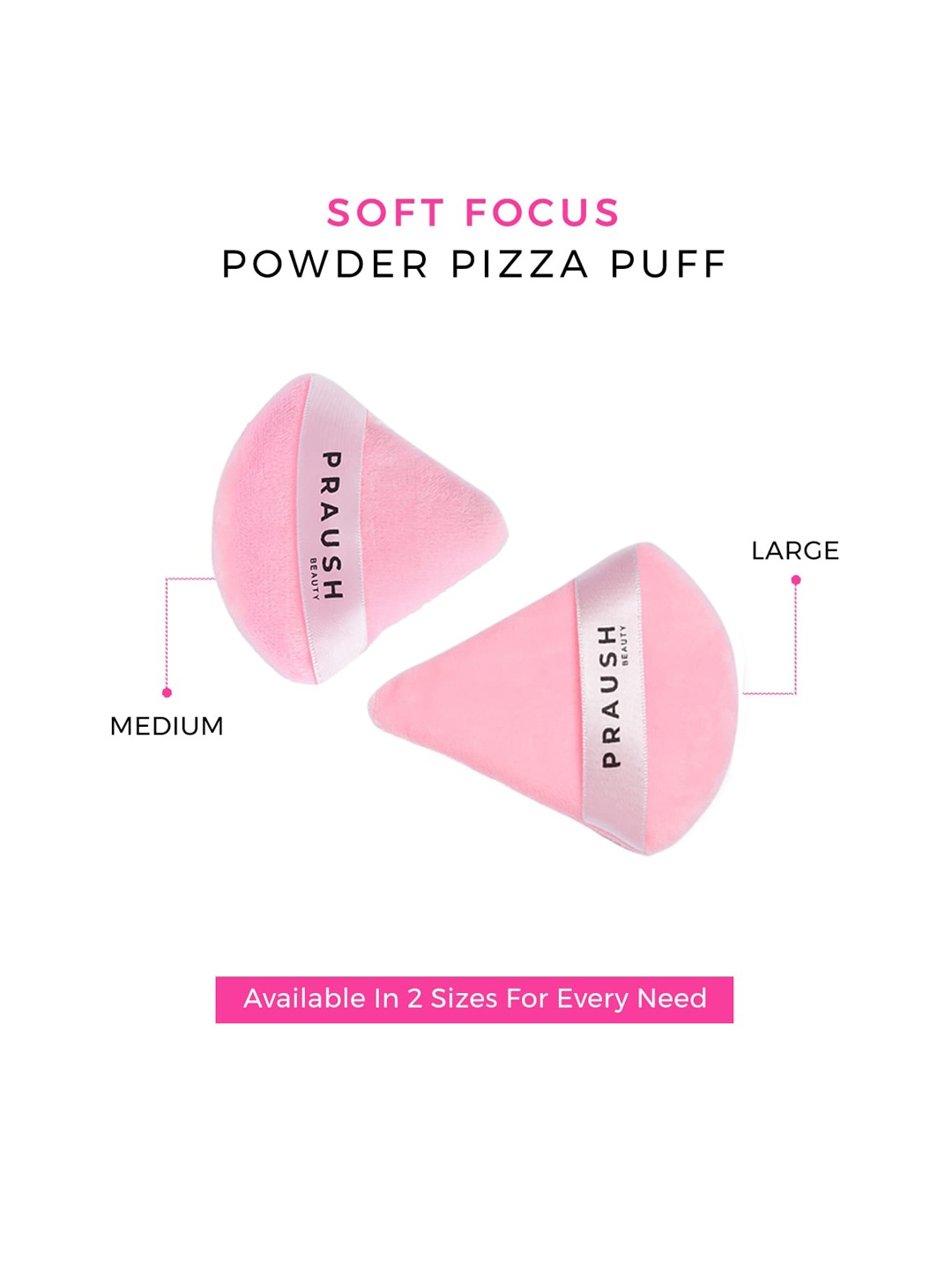 

Praush Soft Focus Powder Pizza Puff - Large, Pink