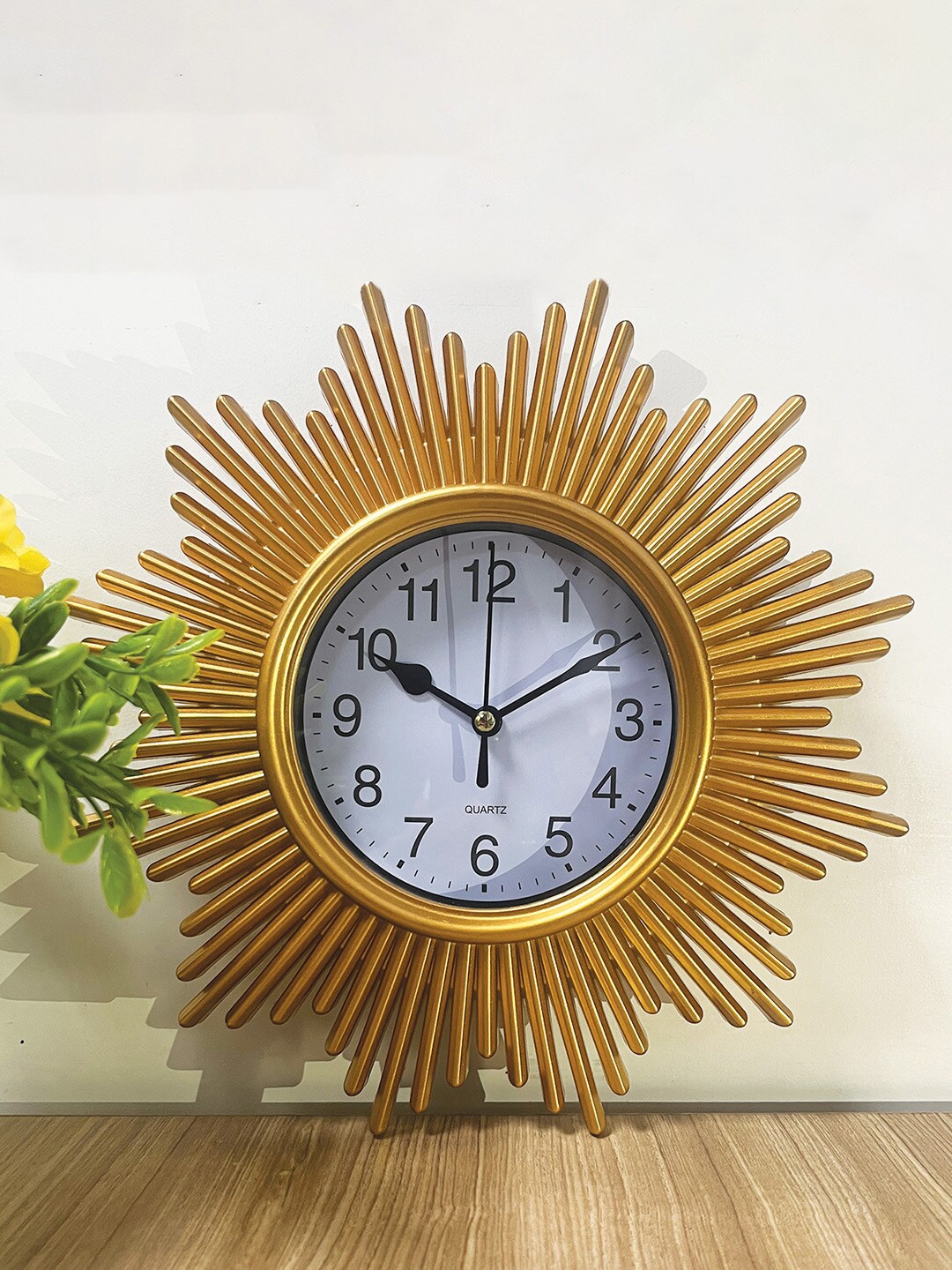 

Art Street Gold-Toned Geometric Contemporary Wall Clock