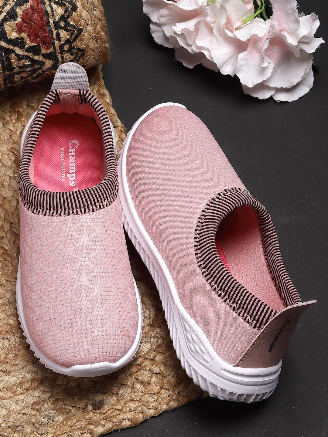

Champs Women Mesh Lightweight Slip-On Sneakers, Peach