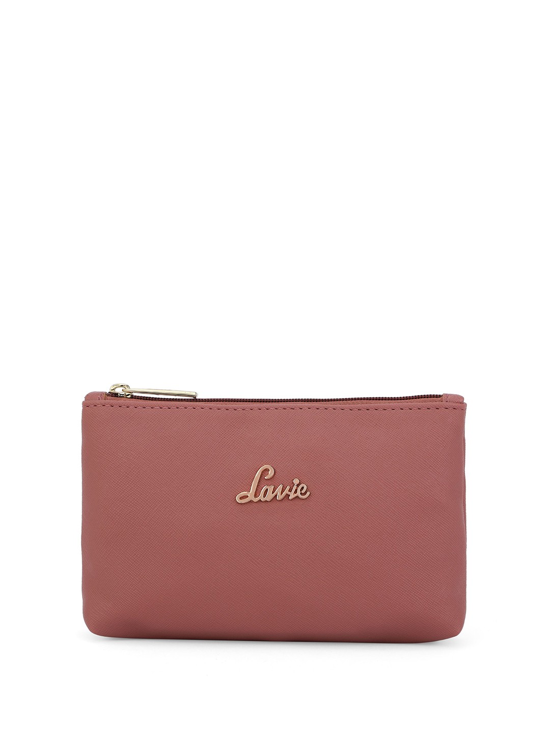 

Lavie Solid Saffiano Travel Pouch, Pink