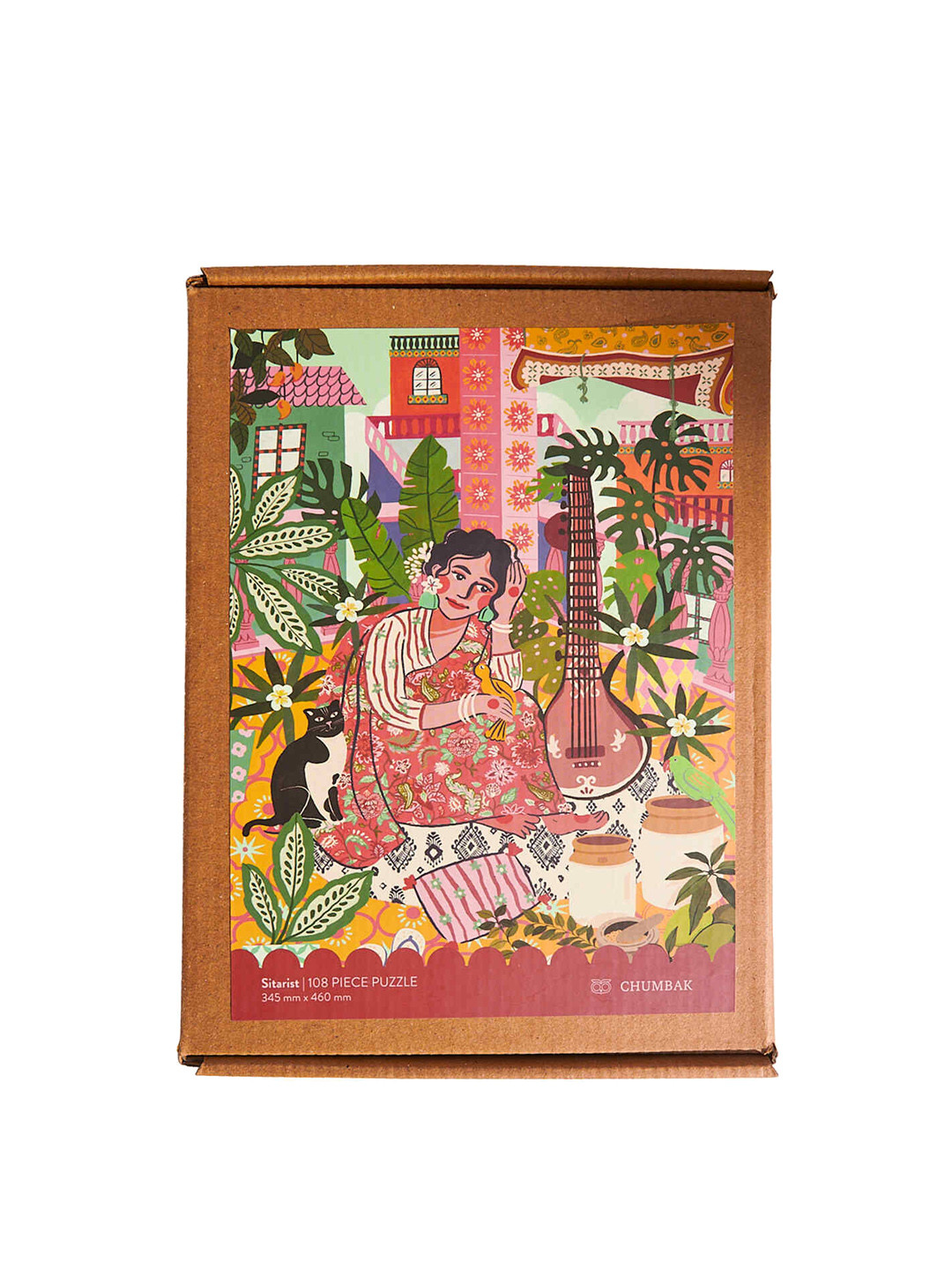 

Chumbak Lady with the Sitar Jigsaw Puzzle, Green