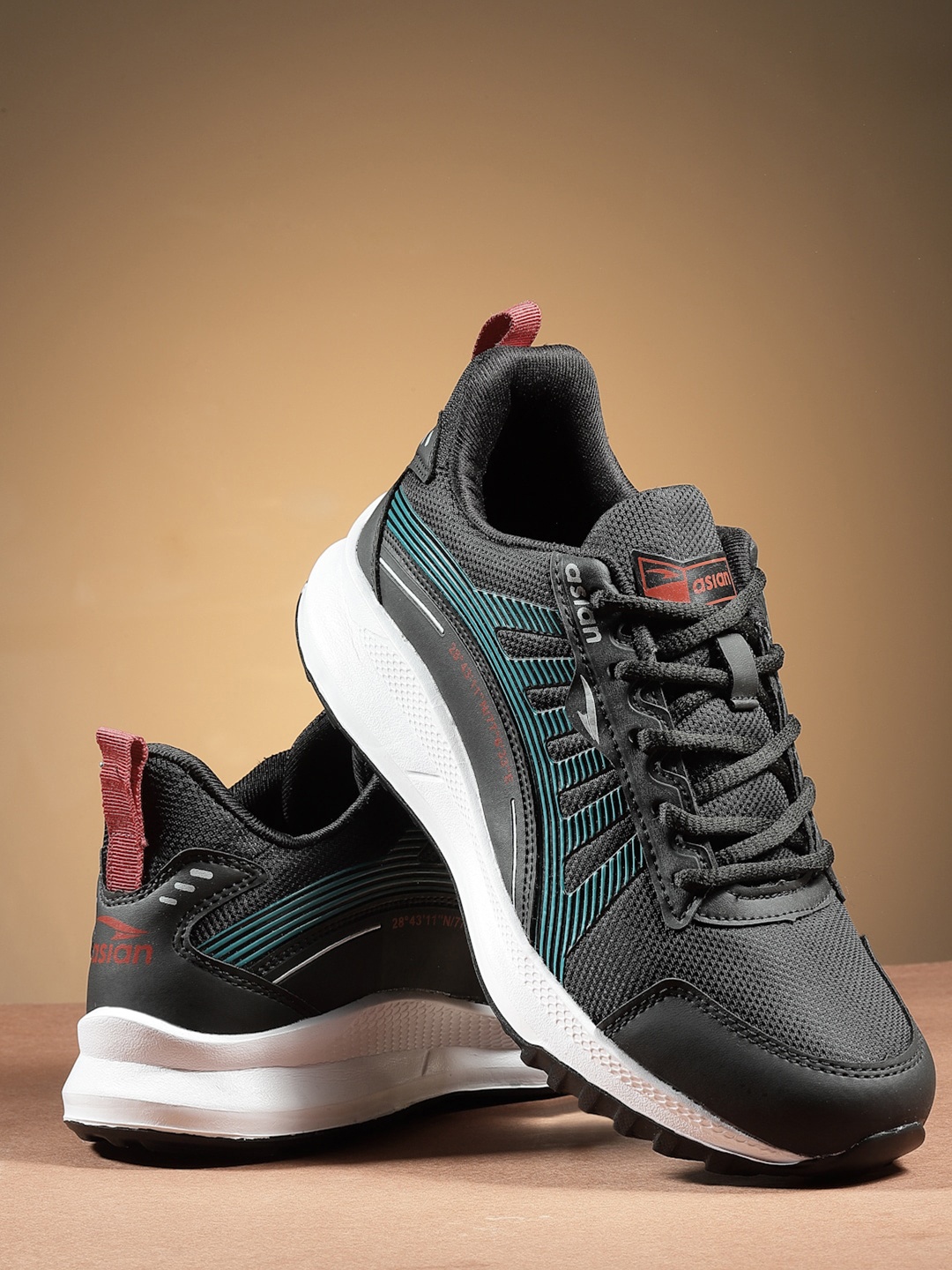 

ASIAN Men Turbo Mesh Running Sports Shoes, Black
