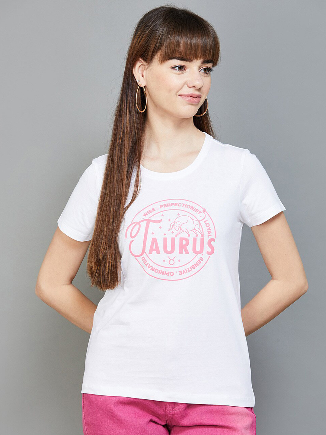 

Fame Forever by Lifestyle Typography Printed Pure Cotton T-shirt, White