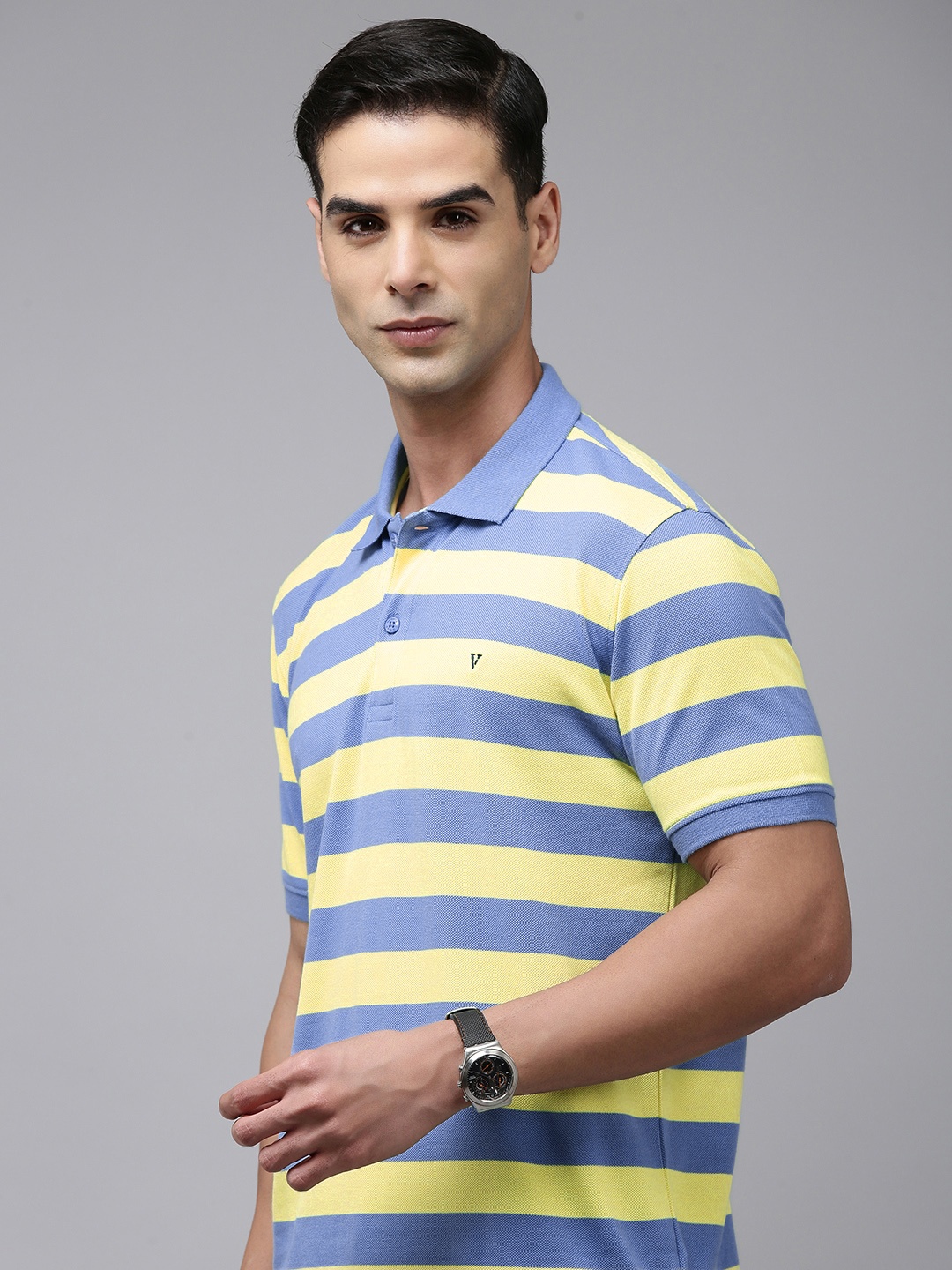 

Van Heusen Sport Striped Polo Collar T-shirt, Yellow