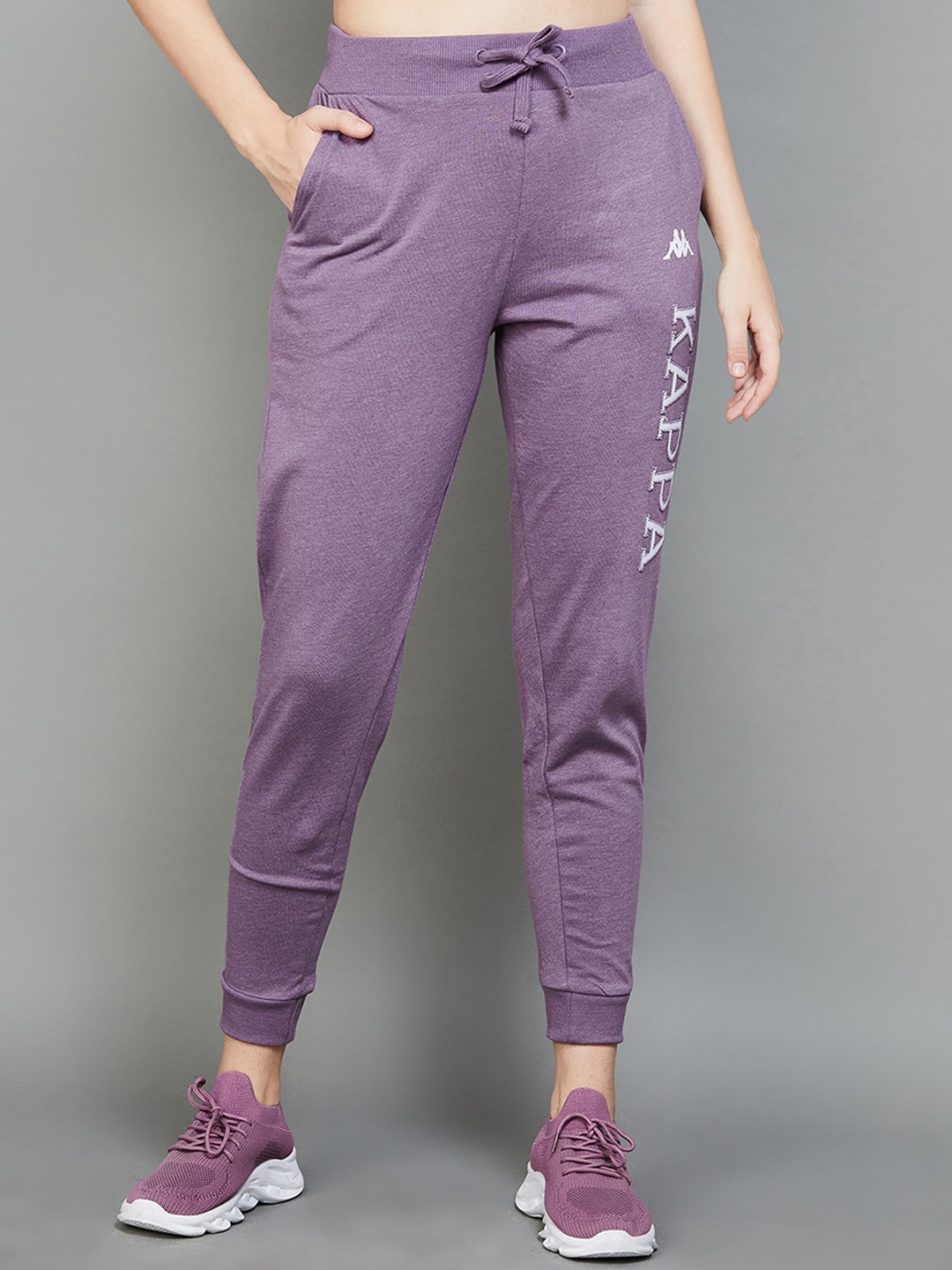 

Kappa Women Mid-Rise Joggers, Purple
