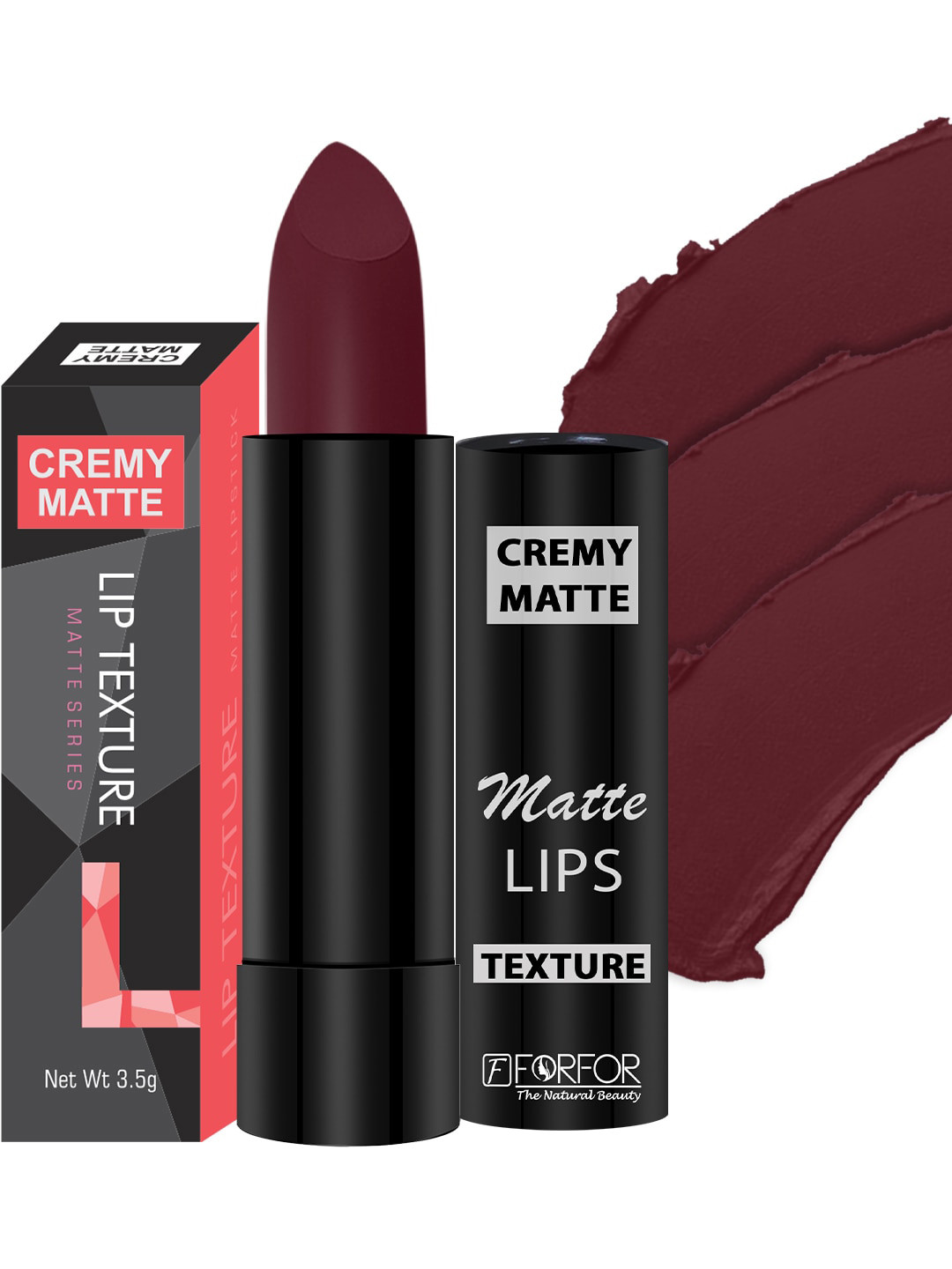 

FORFOR Creamy Matte Long Lasting Lipstick with Jojoba Oil & Vitamin E - Dusky Maroon 96