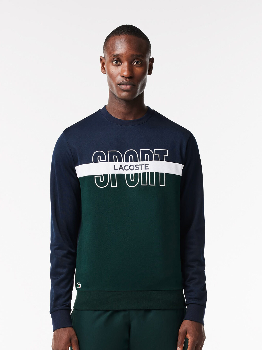 

Lacoste Typography Printed Pullover Sweatshirt, Navy blue