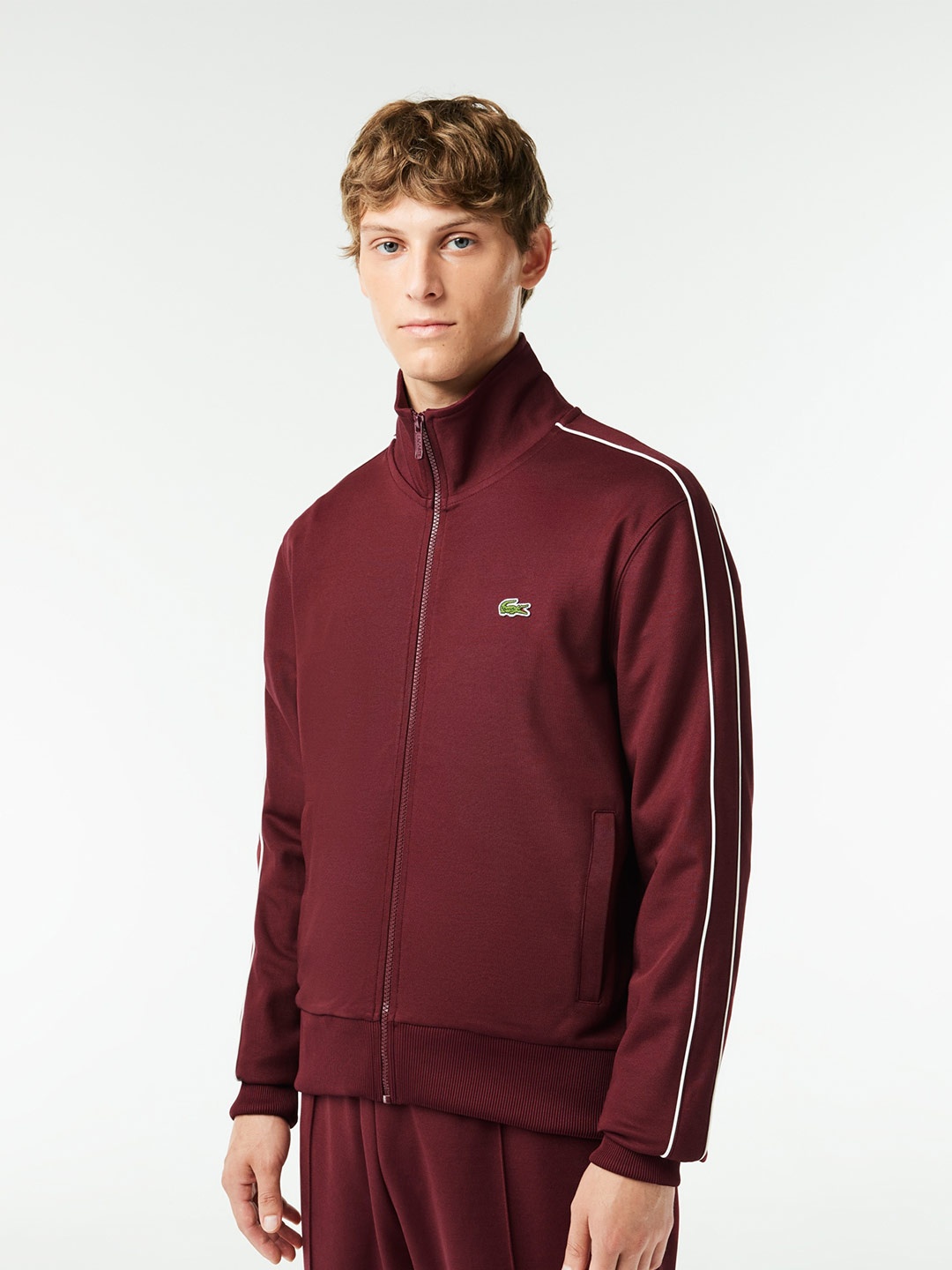 

Lacoste Mock Neck Sweatshirt, Maroon