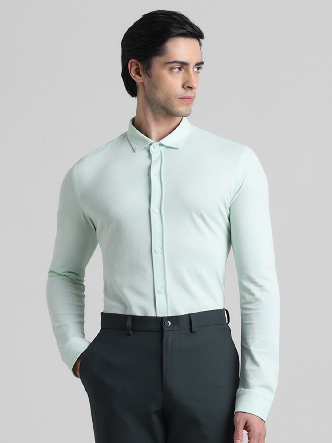 

Jack & Jones Slim Fit Pure Cotton Casual Shirt, Green