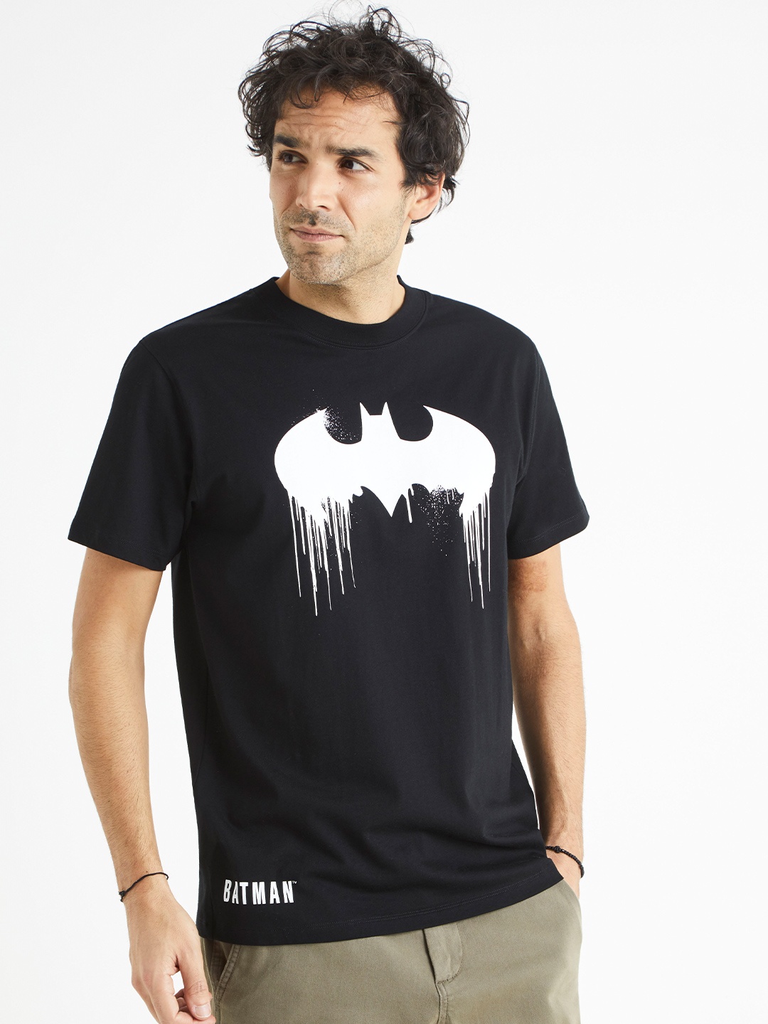 

Celio Batman Printed Cotton T-shirt, Black