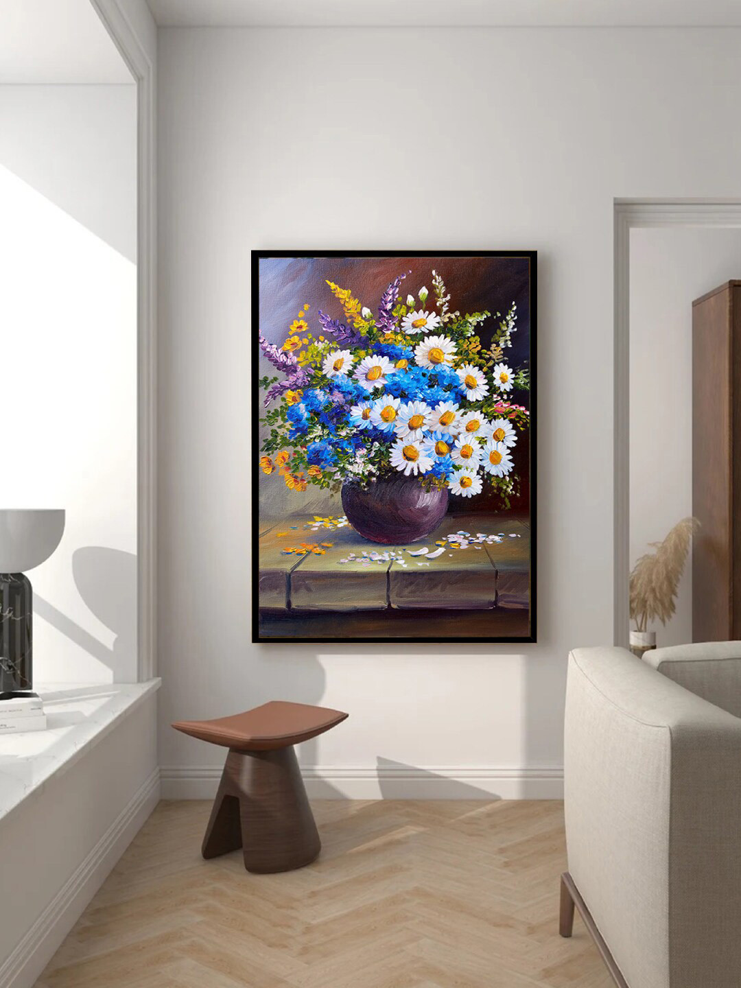 

Art Street Black & White Printed Framed Canvas Painting Wall Art