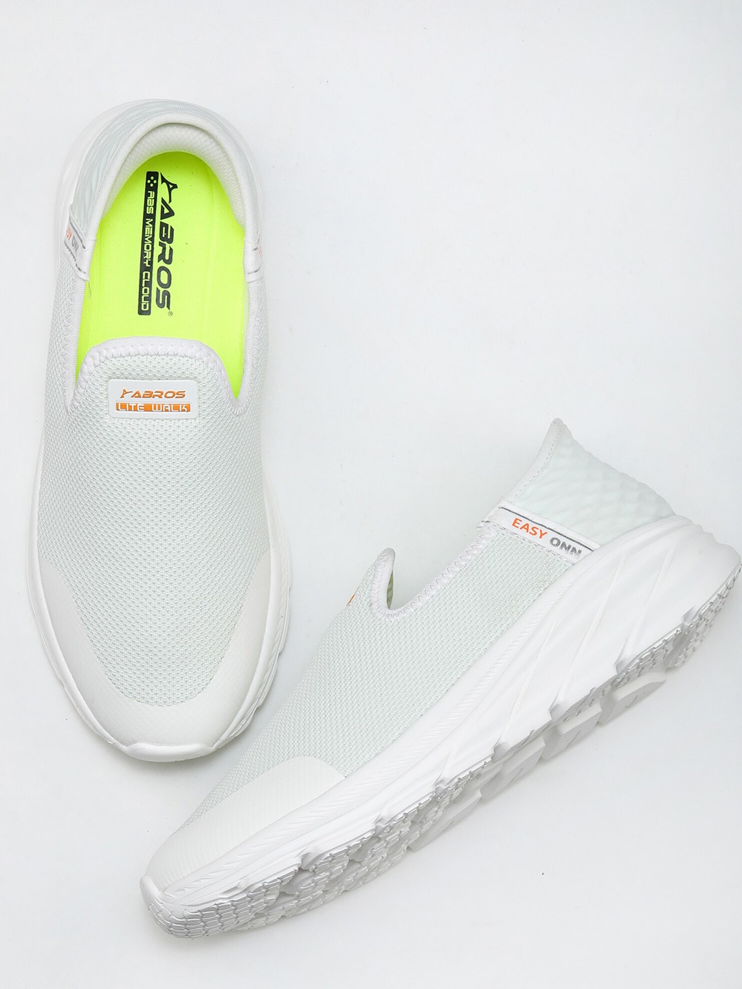 

ABROS Men EASY-ON Mesh Walking Shoes, Off white