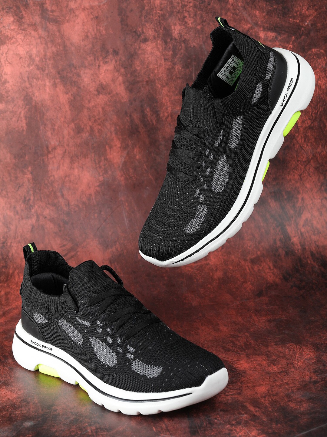 

ABROS Men Chicago-O Running Sports Shoes, Black
