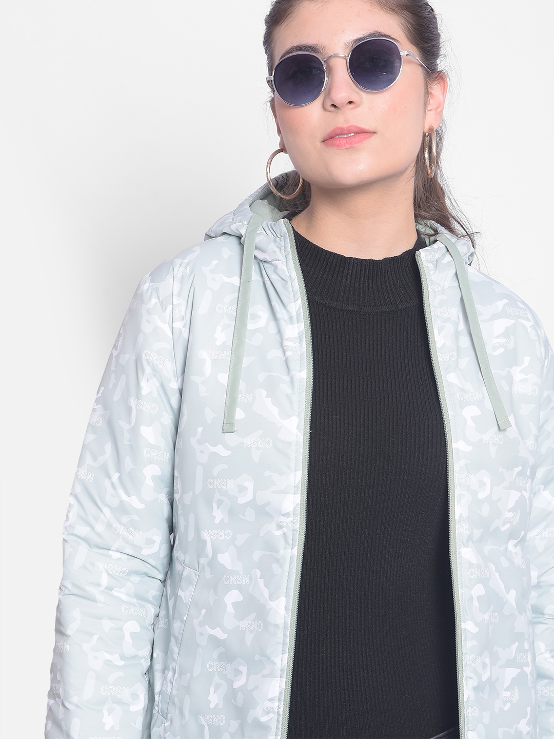 

Crimsoune Club Hooded Reversible Puffer Jacket, Sea green