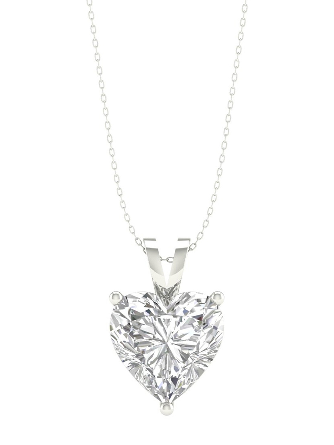 

ORIONZ Silver-Plated Cubic Zirconia-Studded Pendant With Chain