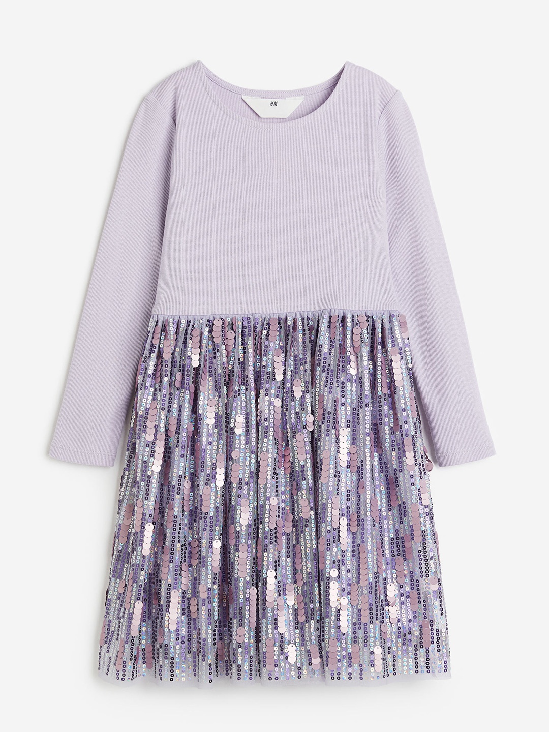 

H&M Girls Sequined Jersey Dress, Purple