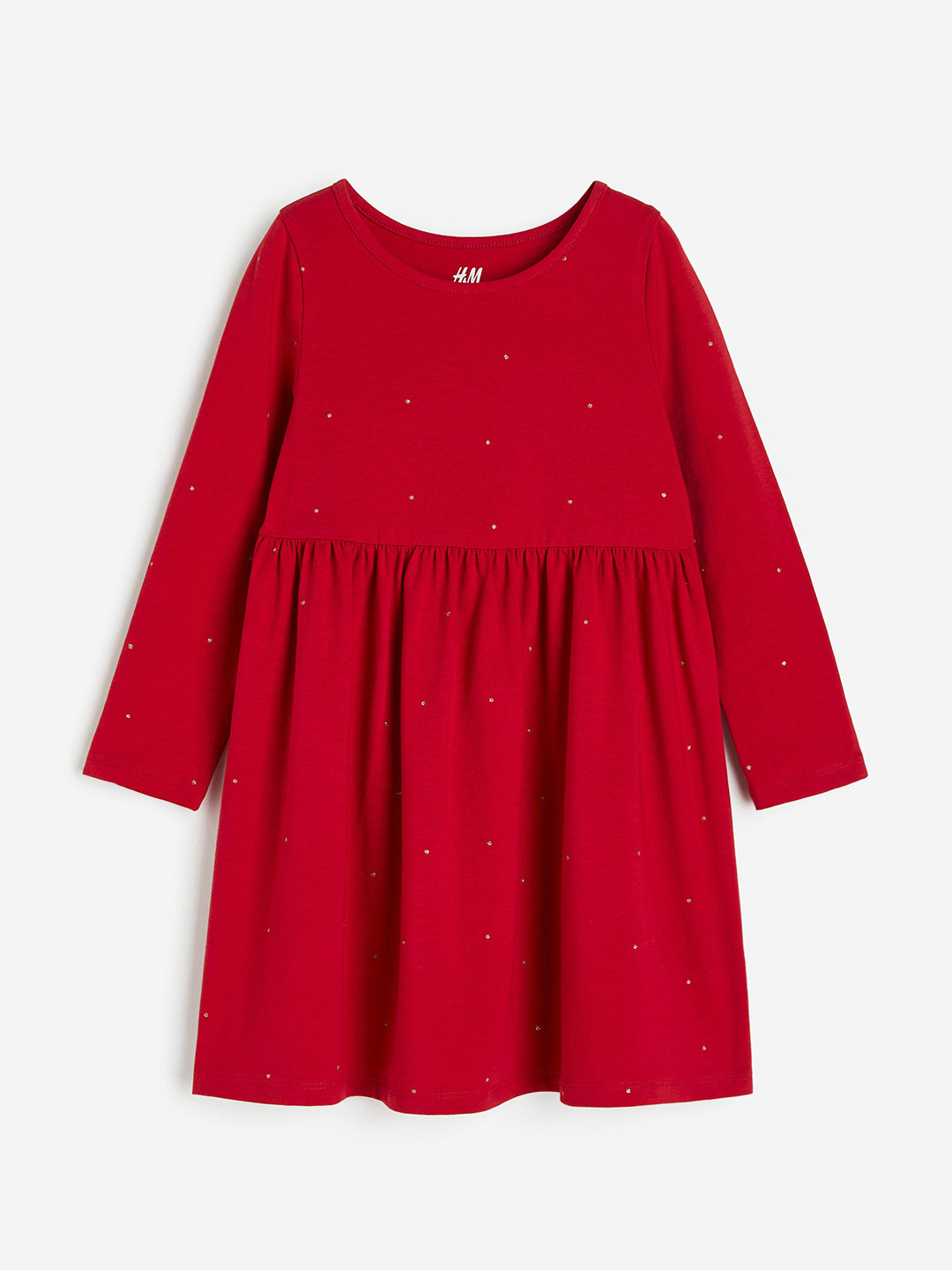 

H&M Girls Patterned Cotton Dress, Red
