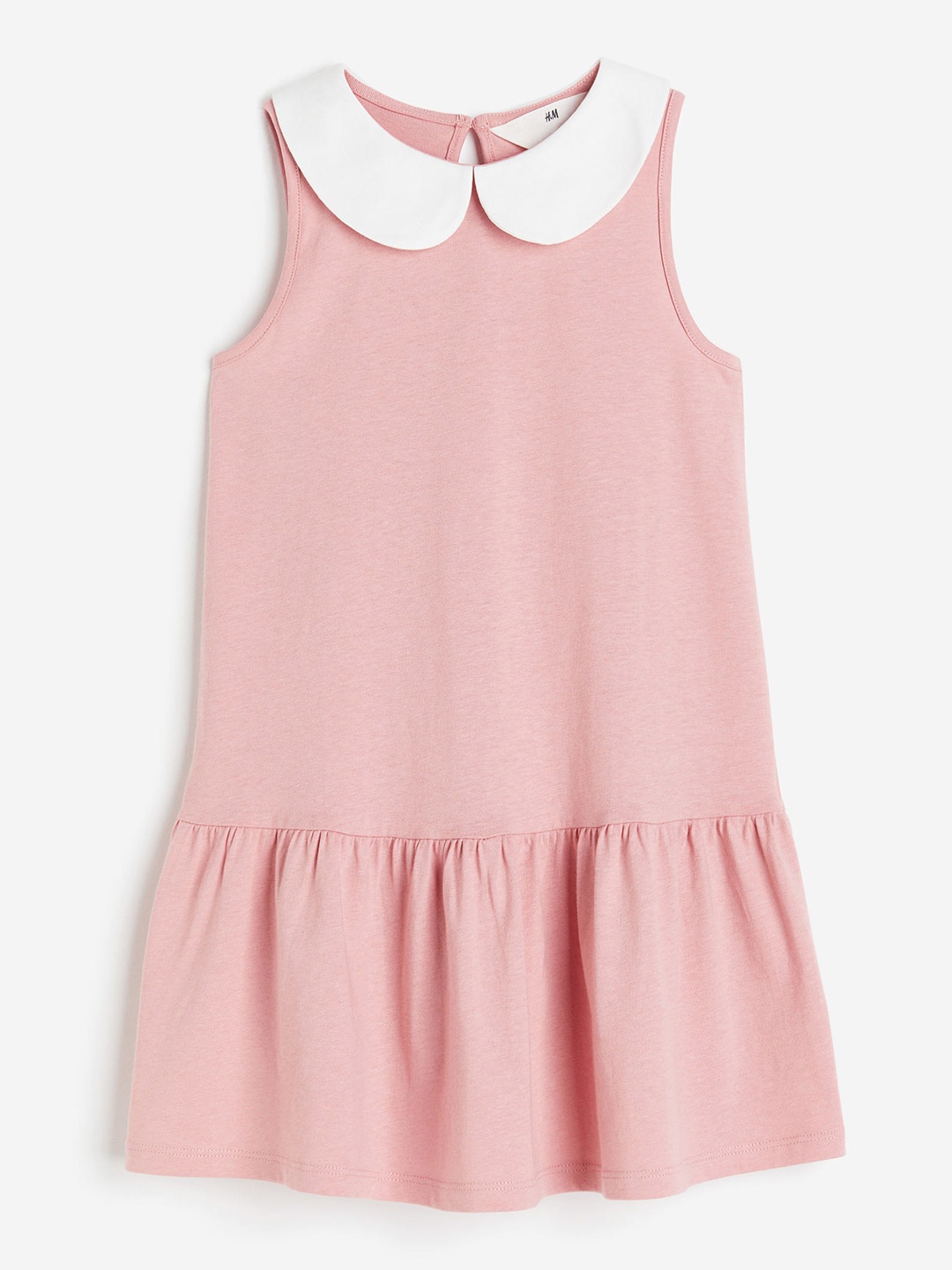 

H&M Girls Pure Cotton Collared Dress, Pink