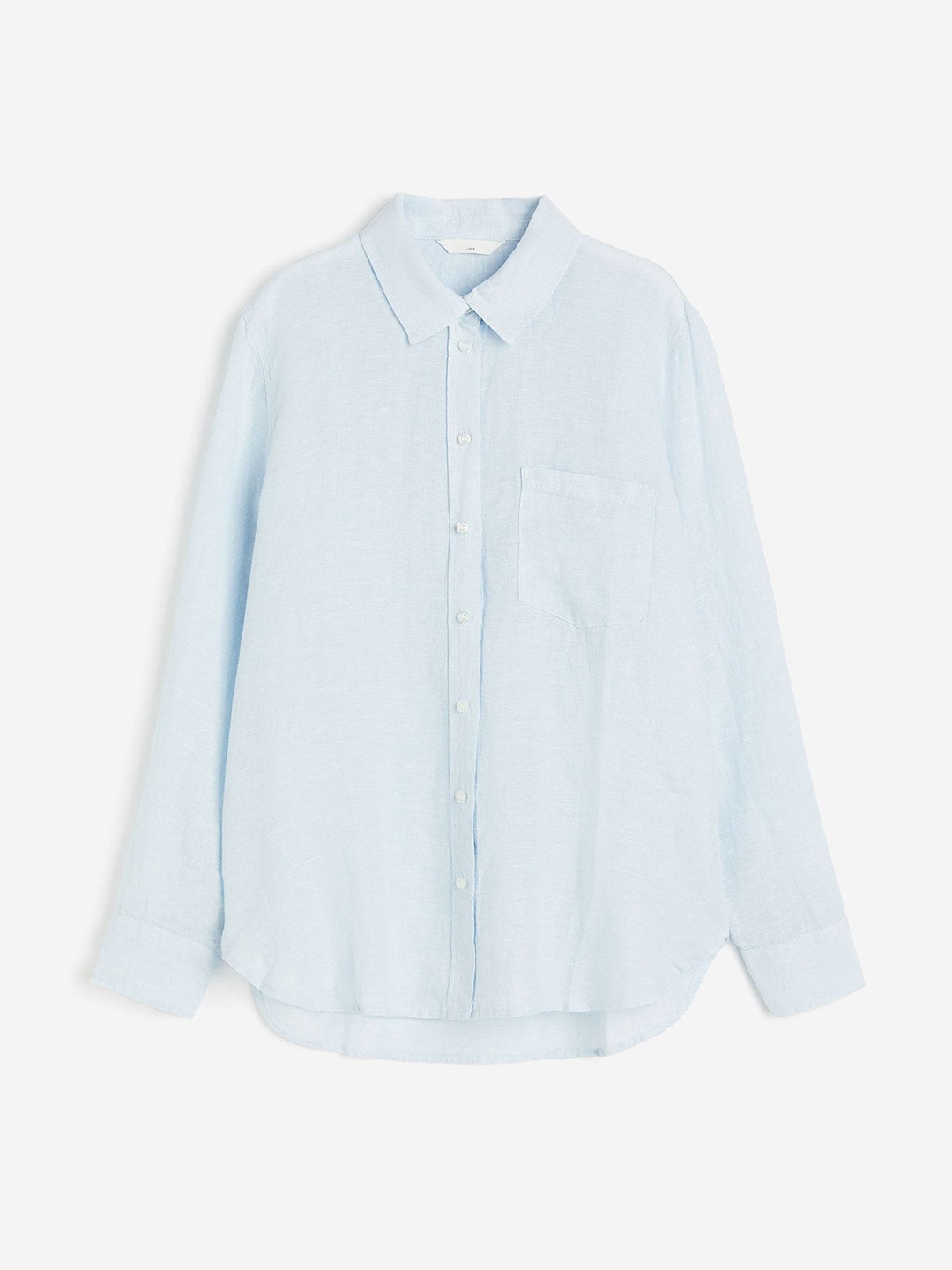 

H&M Women Linen Shirt, Blue