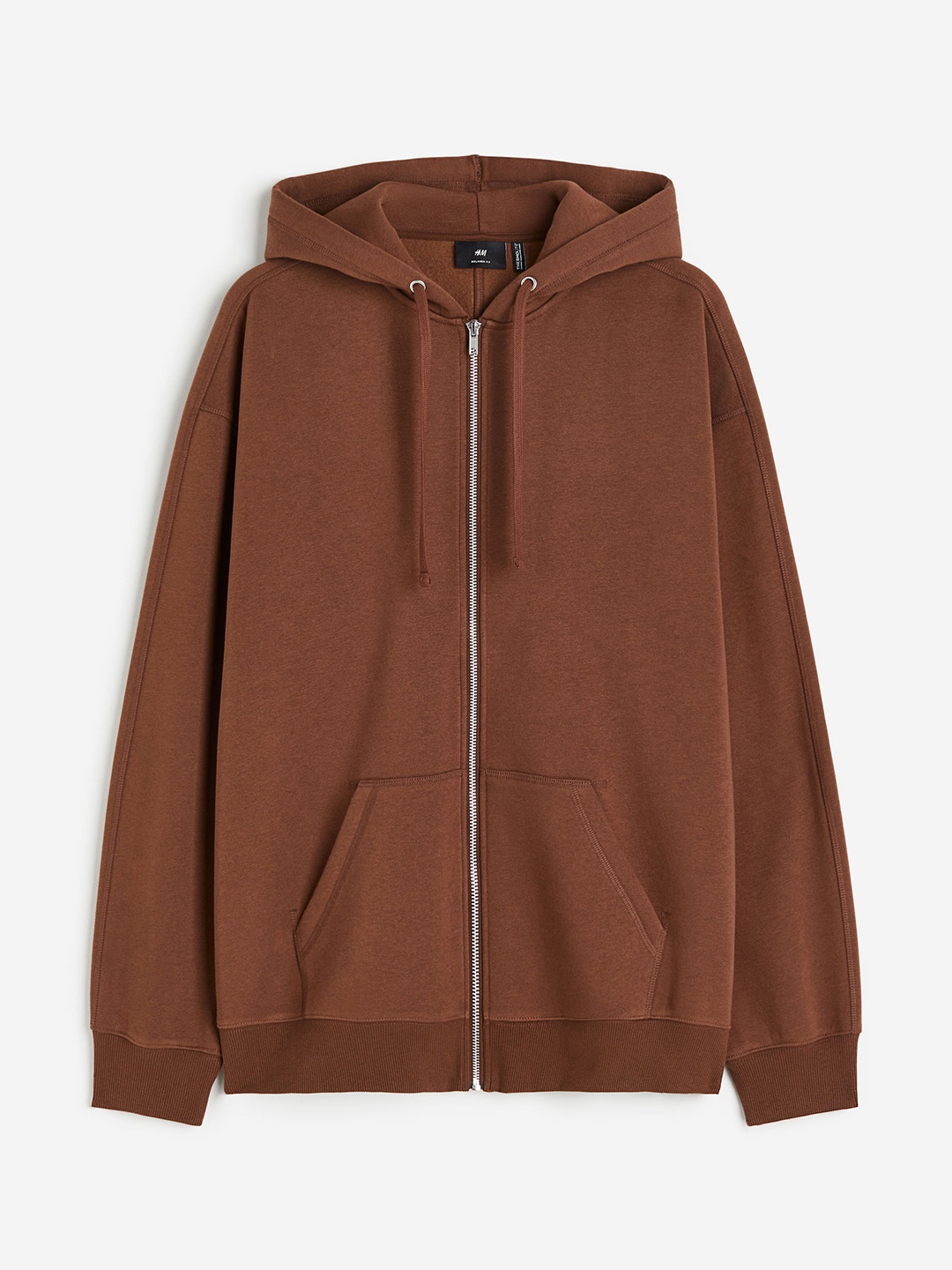 

H&M Men THERMOLITE Relaxed Fit Zip-Through Hoodie, Brown