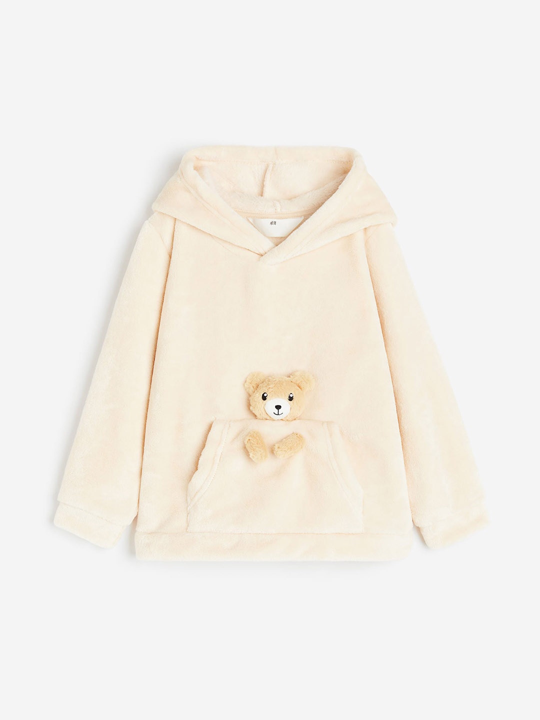 

H&M Girls Applique Hoodie, Off white