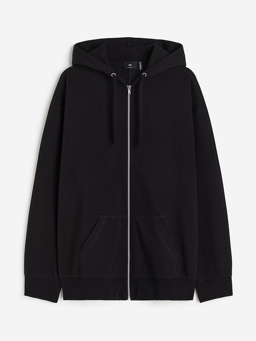 

H&M Men Thermolite Relaxed Fit Zip-Through Hoodie, Black