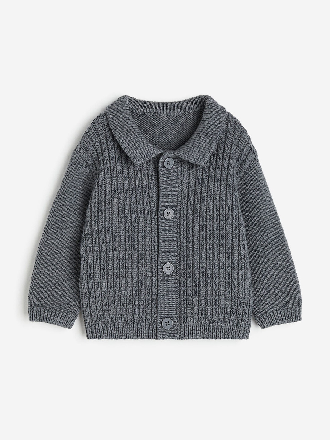 

H&M Boys Collared Cardigan, Grey