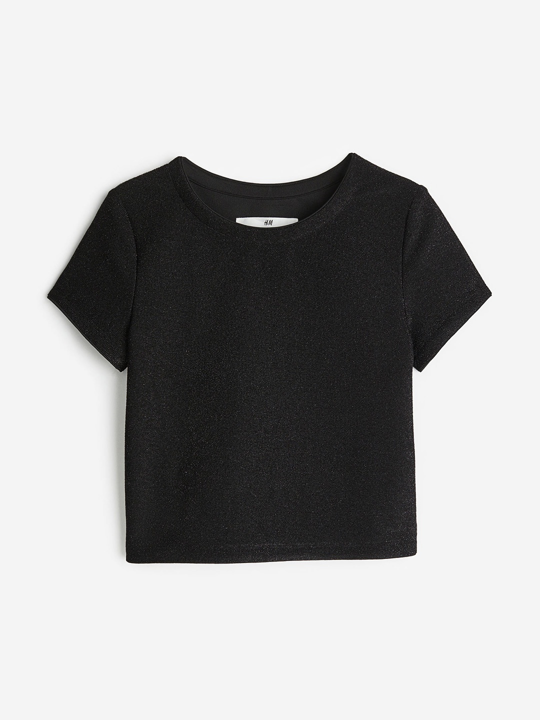 

H&M Girls Short-Sleeved Top, Black