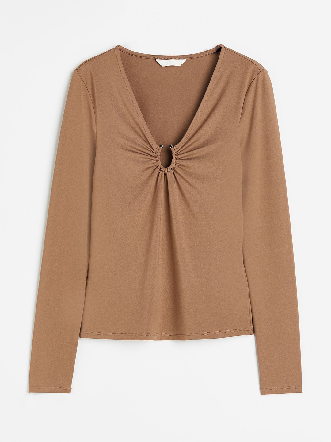 

H&M Buckle-Detail Top, Brown