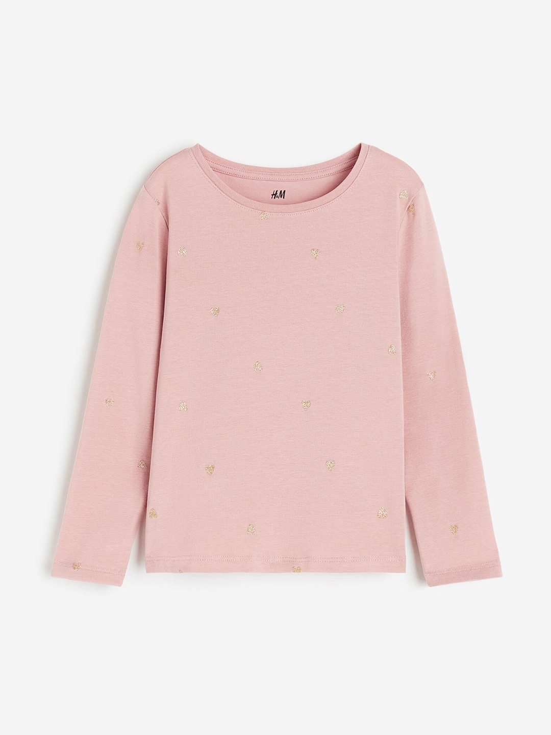 

H&M Girls Long-Sleeved Jersey Top, Pink