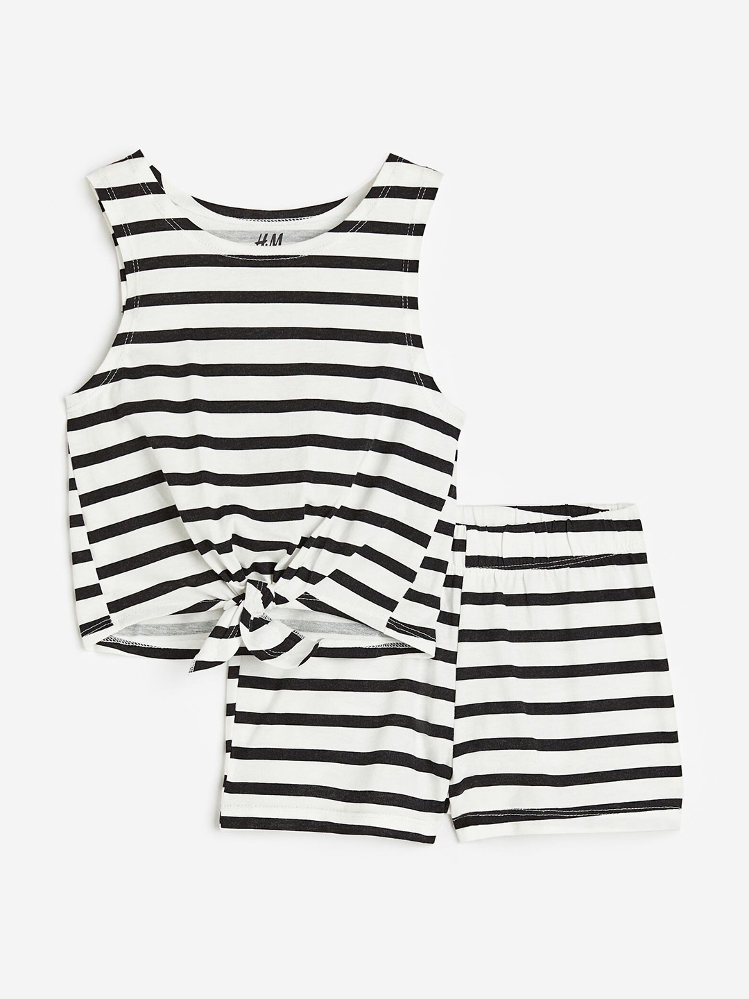 

H&M Girls 2-Piece Cotton Set, Black