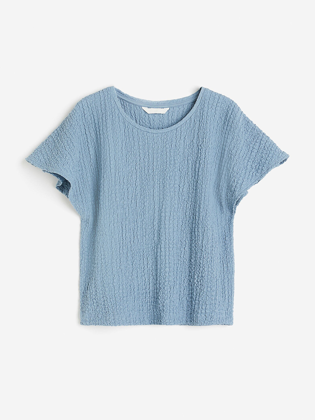 

H&M Women Textured Jersey Top, Blue