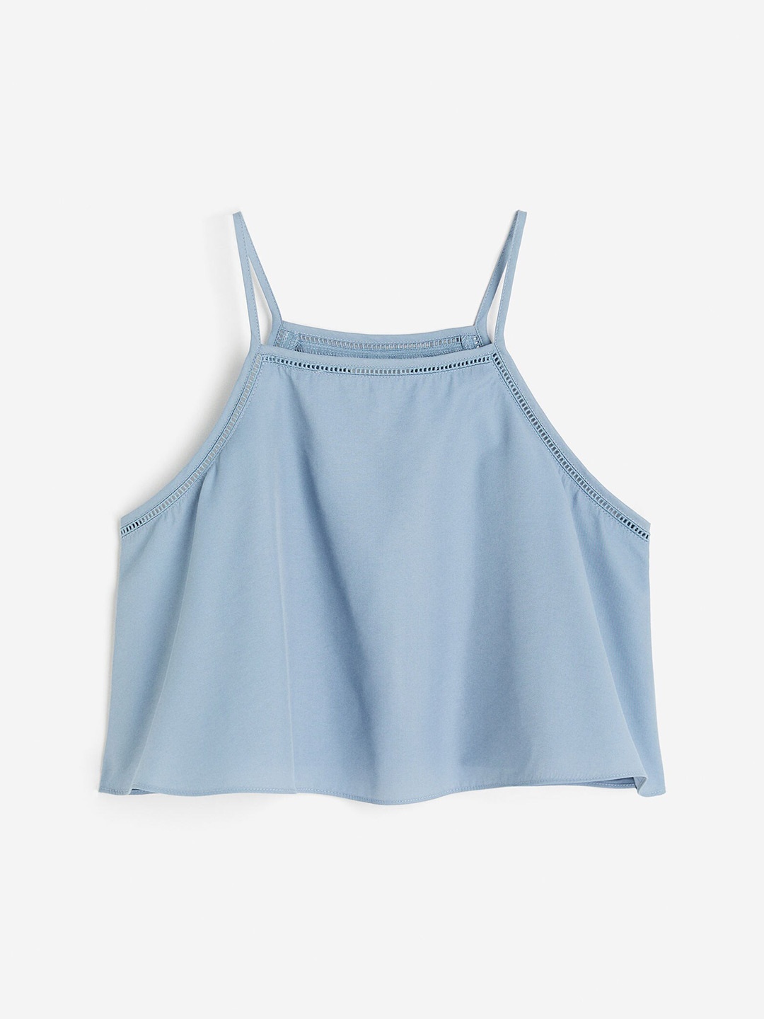 

H&M Women Embroidery-Detail Top, Blue