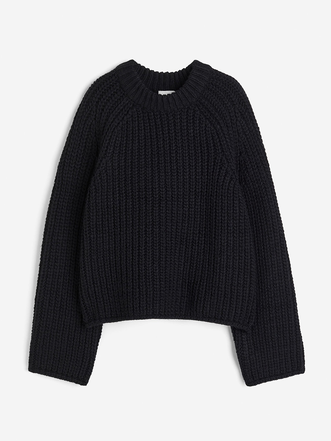 

H&M Oversized Rib-Knit Jumper, Black