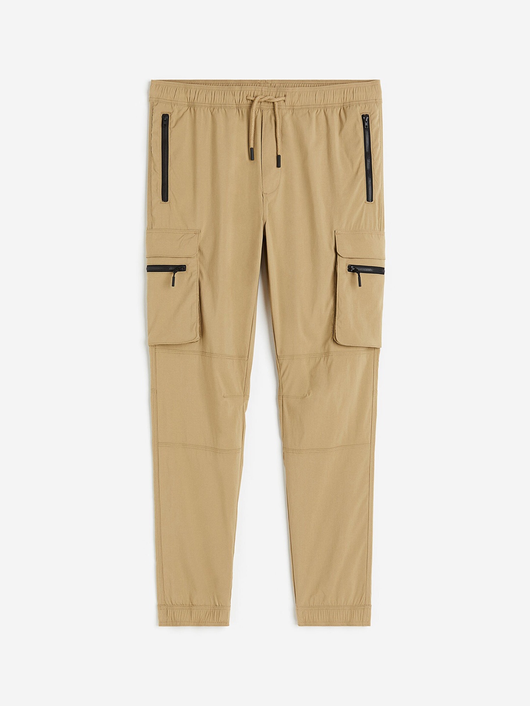 

H&M Men Skinny Fit Nylon Cargo Trousers, Beige