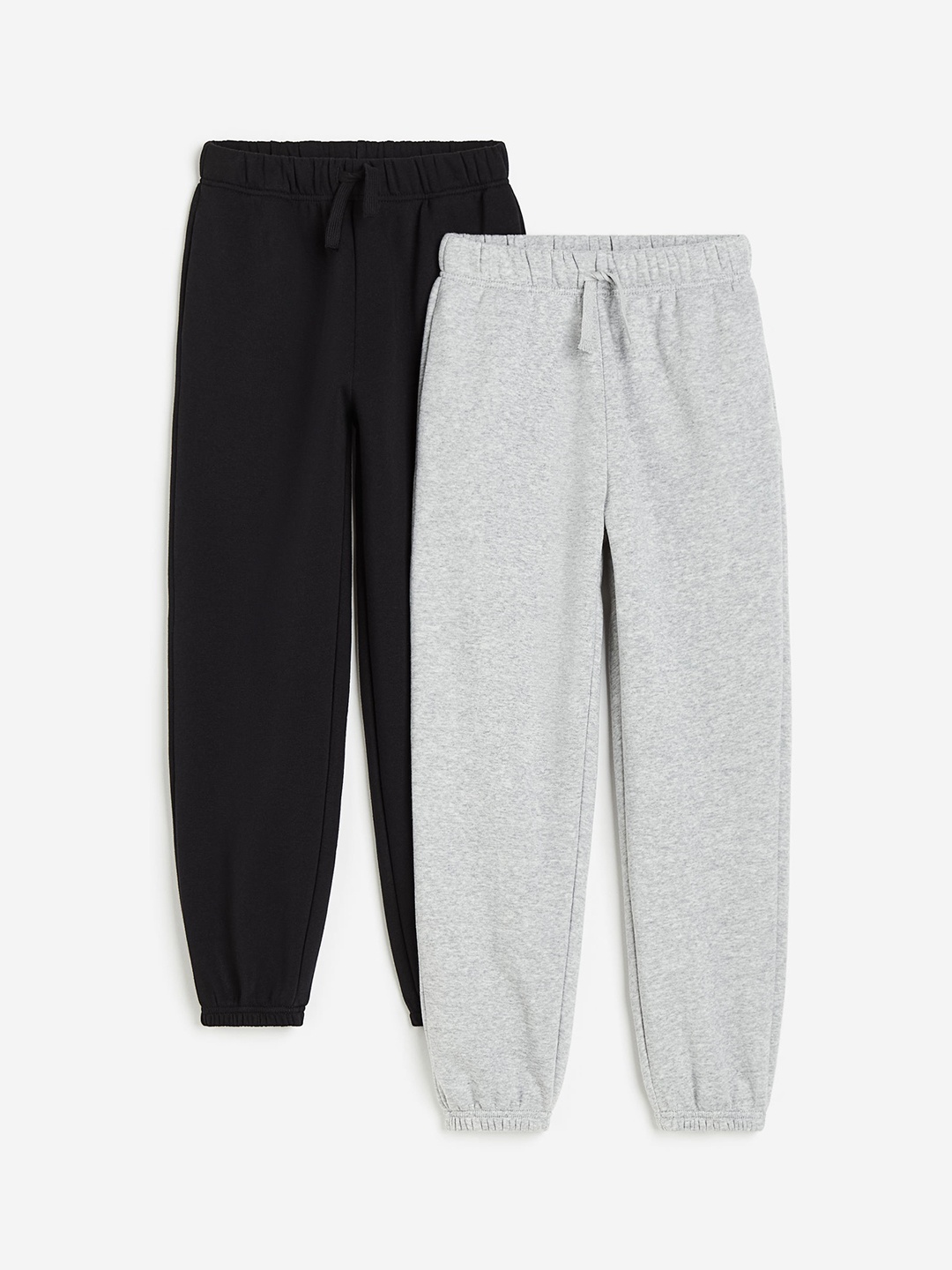 

H&M Boys 2-Pack Loose Fit Sweatshirt Joggers, Grey