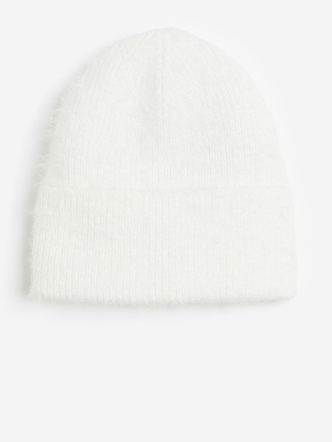 

H&M Women Fluffy-Knit Hat, White