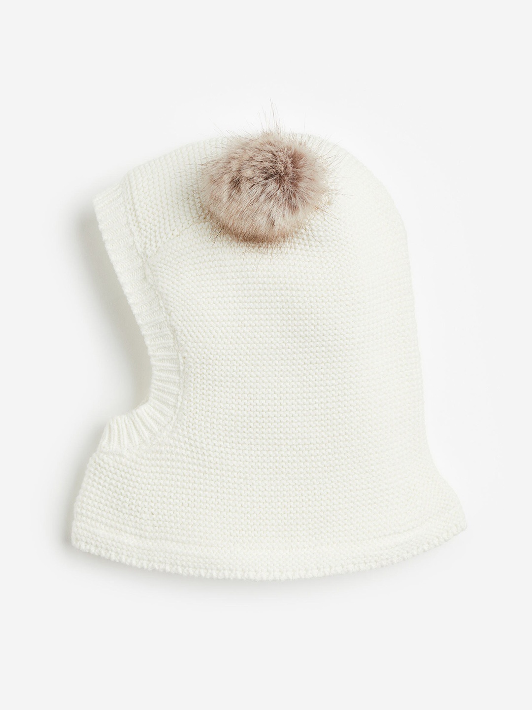 

H&M Boys Fleece-Lined Balaclava Hat, White