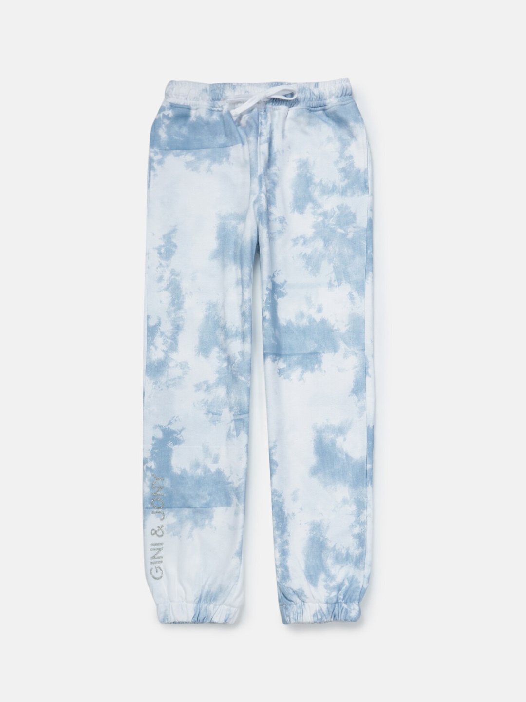 

Gini and Jony Girls Tie and Dye Printed Cotton Relaxed Fit Jogger, Blue