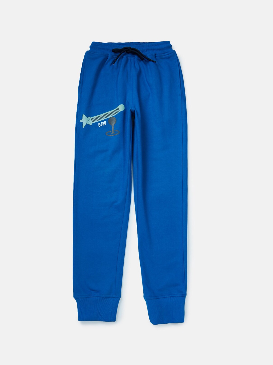 

Gini and Jony Boys Relaxed Fit Graphic Printed Cotton Joggers, Blue