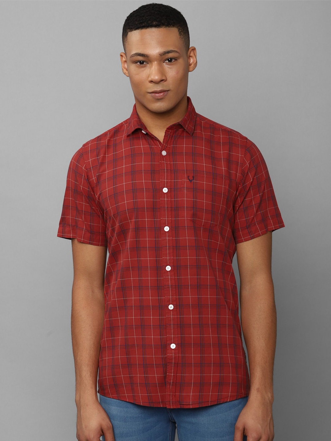

Allen Solly Tartan Checks Pure Cotton Casual Shirt, Red