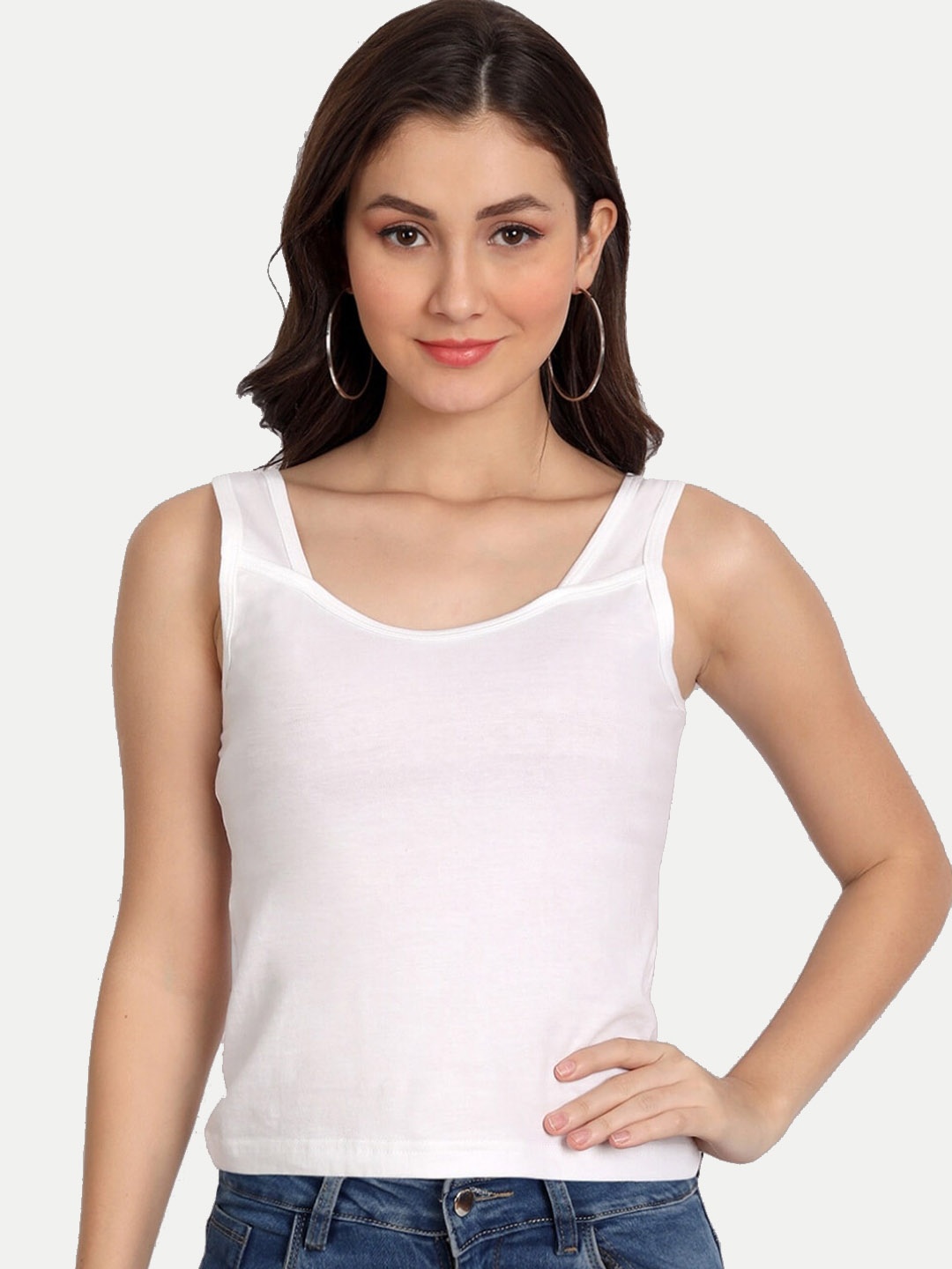 

Aimly Non Padded Cotton Camisole, White