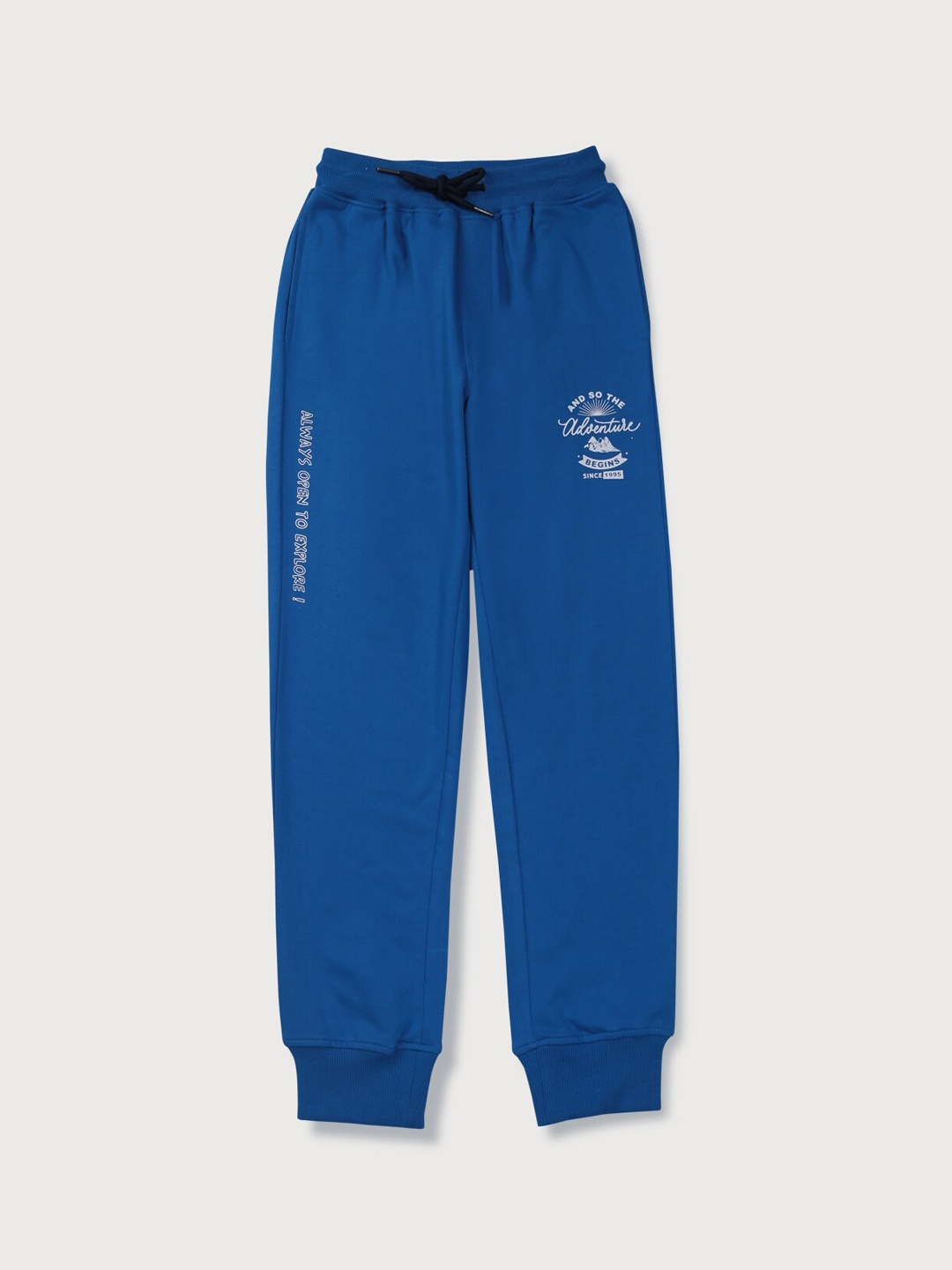 

Palm Tree Boys Cotton Relaxed Fit Joggers, Blue