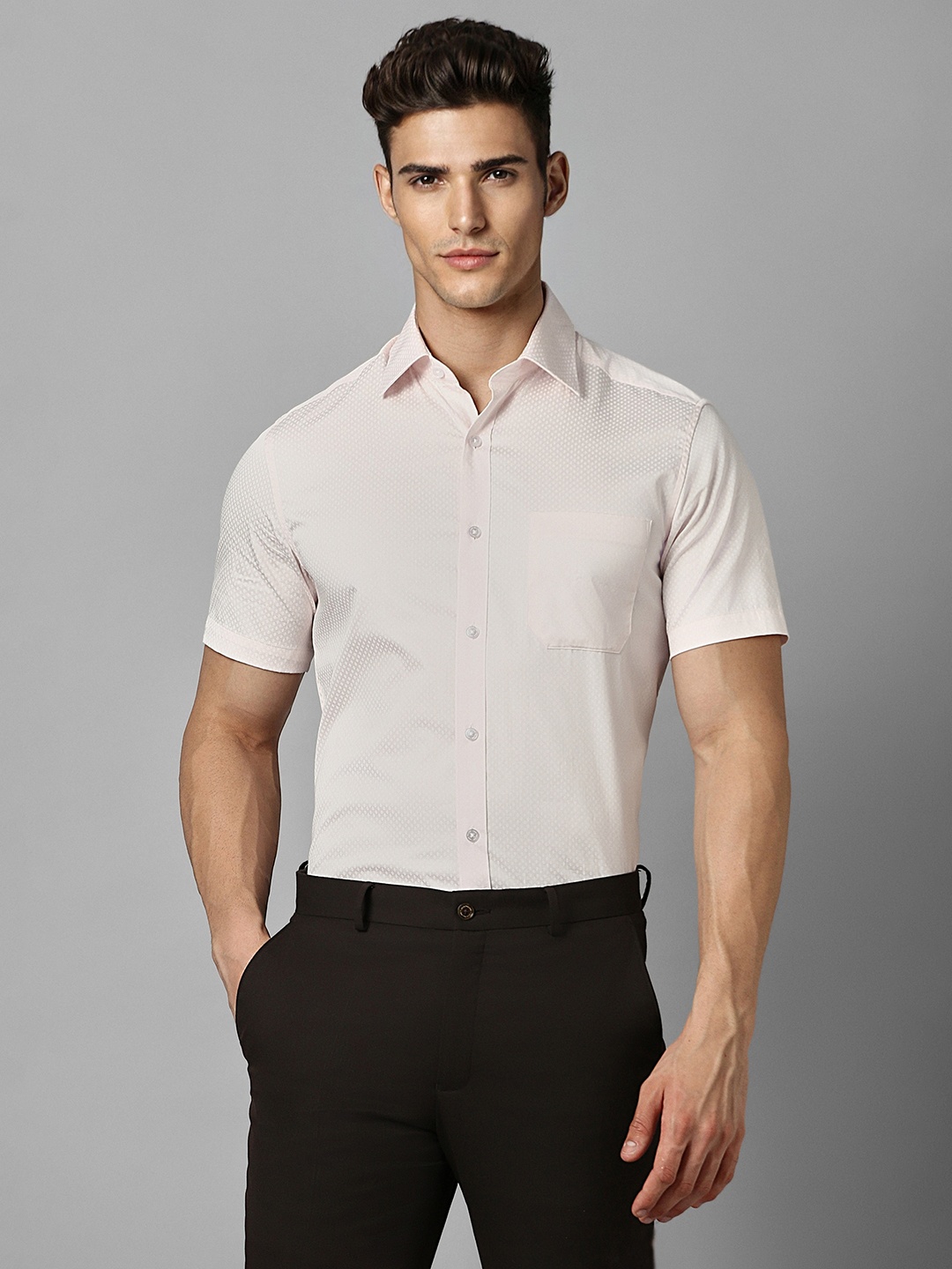 

Louis Philippe Men Cream-Coloured Opaque Formal Shirt